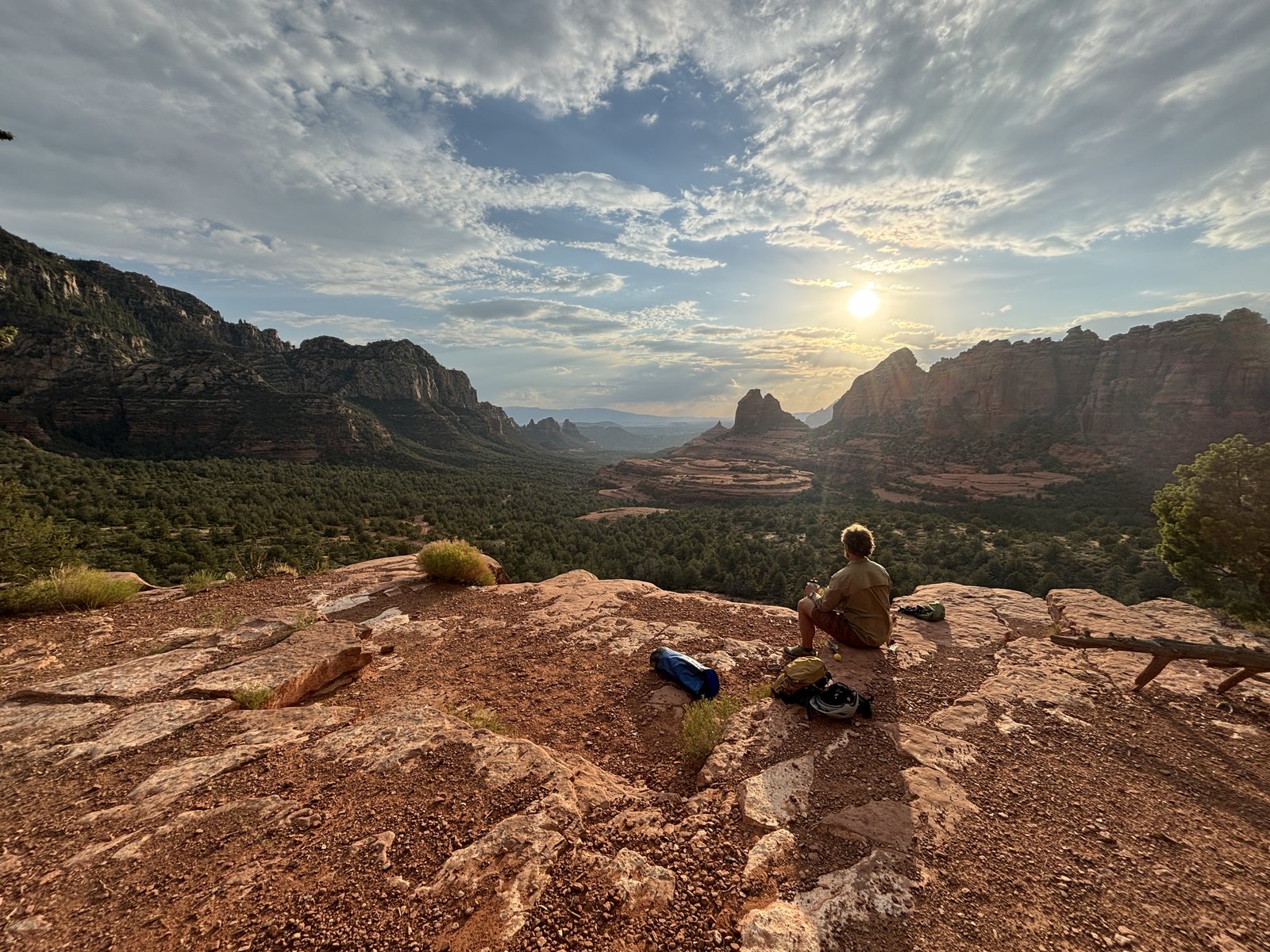 Stunning Sedona overlook at sunset