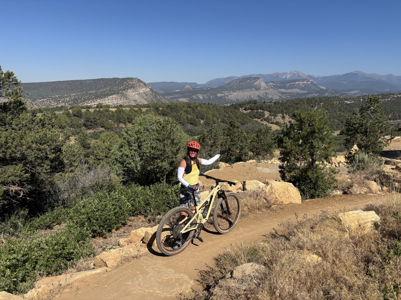 Rider with San Juan Mountains backdrop